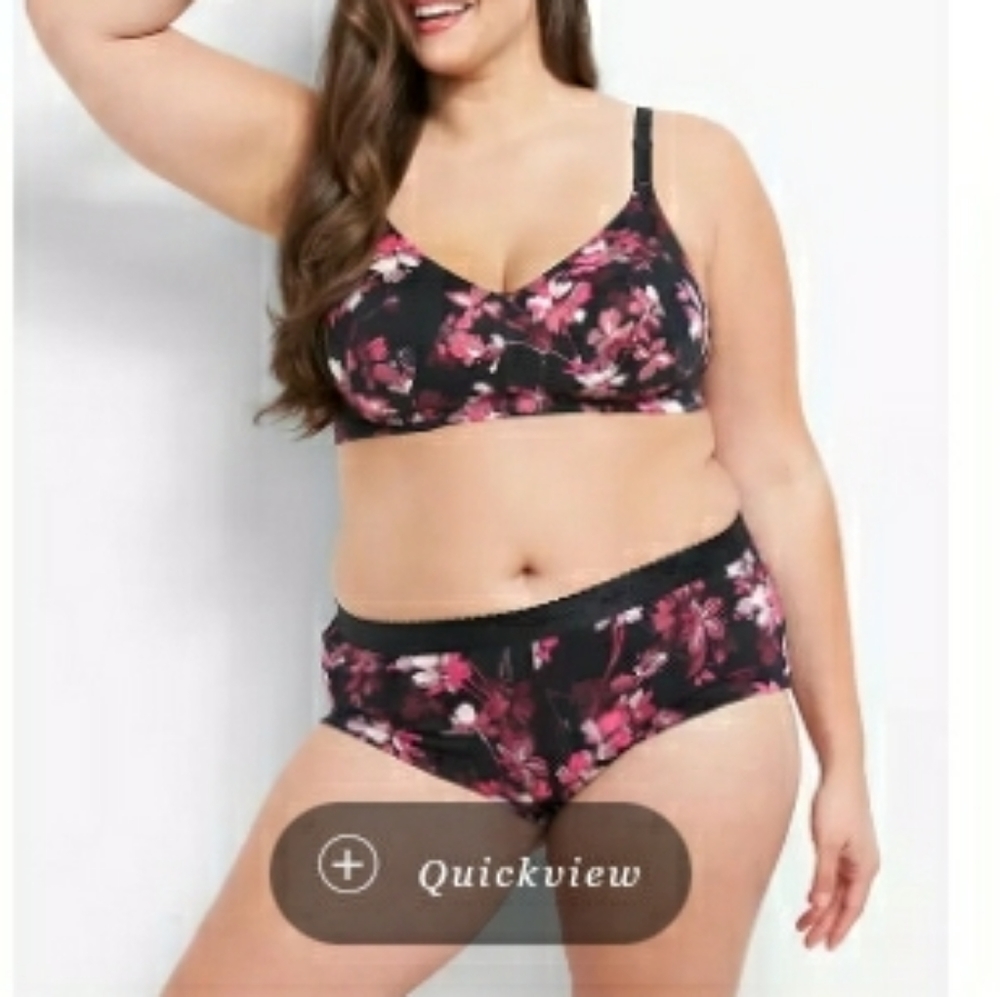 Cacique Cotton Boyshort Panty w/Wide Waistband NWT